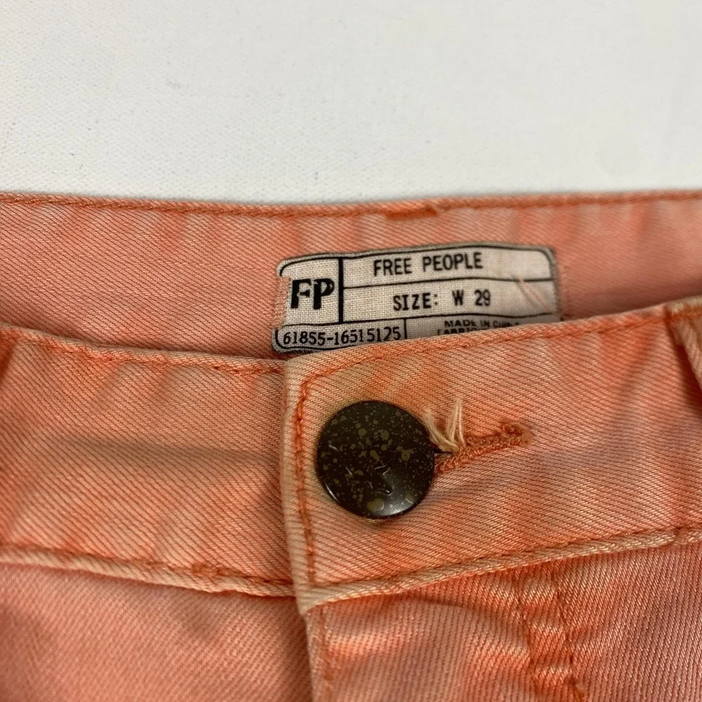 Free People Jeans Womens 29 Pink Ankle Zip Skinny Stretch Denim Casual‎